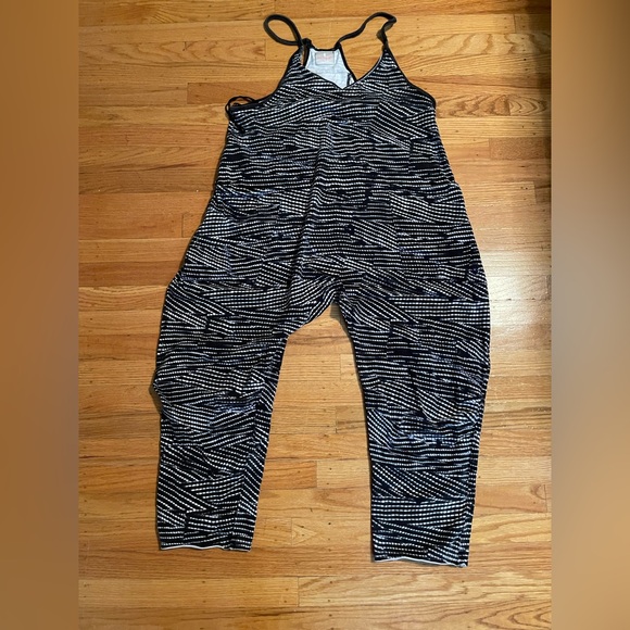 FP Movement by Free People Pants - FP Movement Black and White Patterned Hot Shot Romper